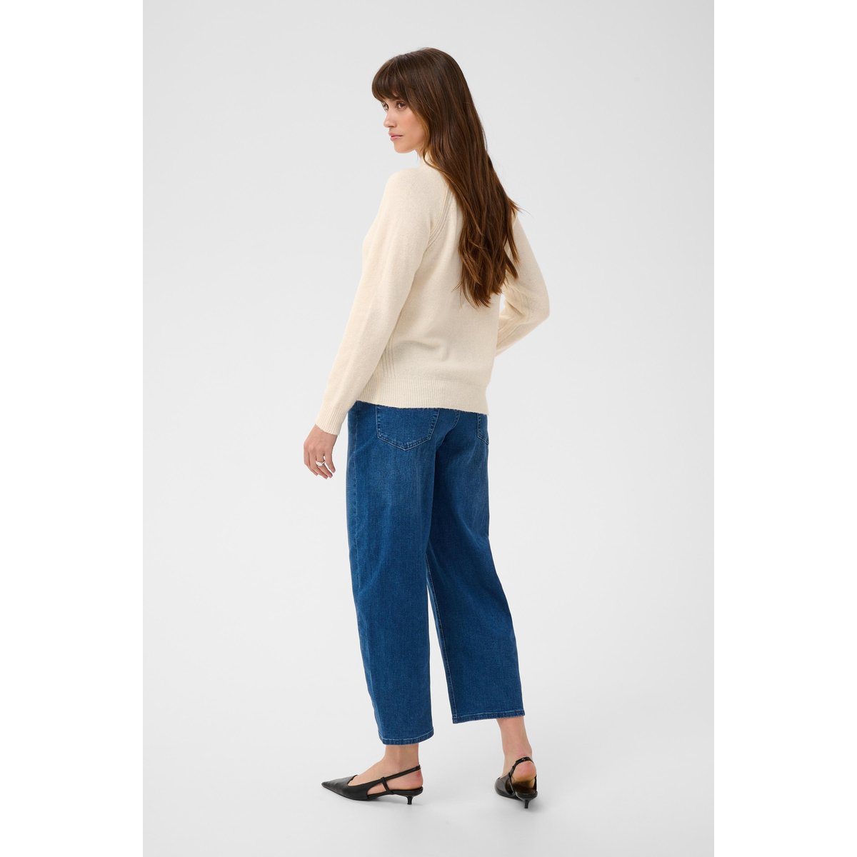 Pullover tricoté blanc chalk cc., KAFFE