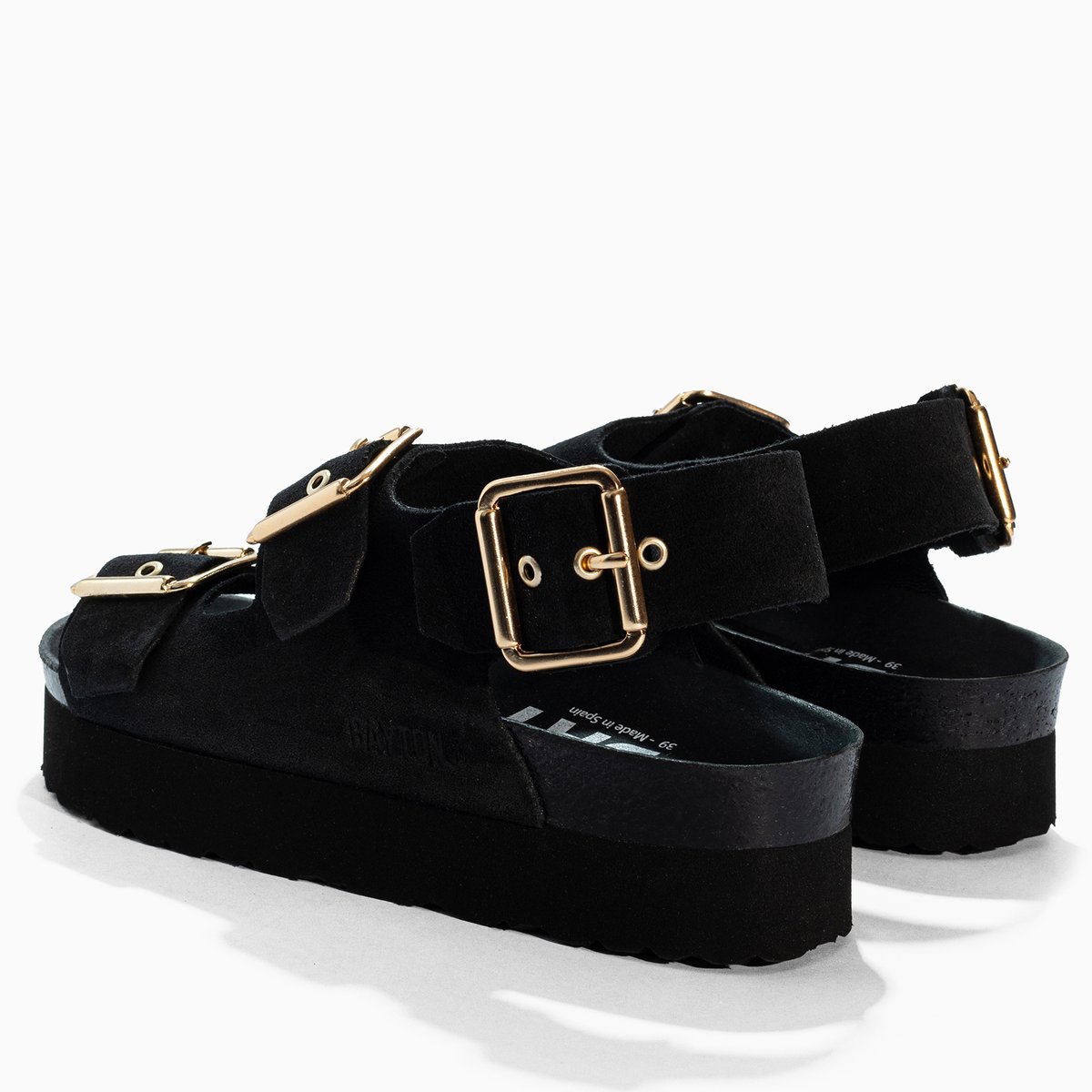 Sandales en cuir suédé ROSA black, BAYTON
