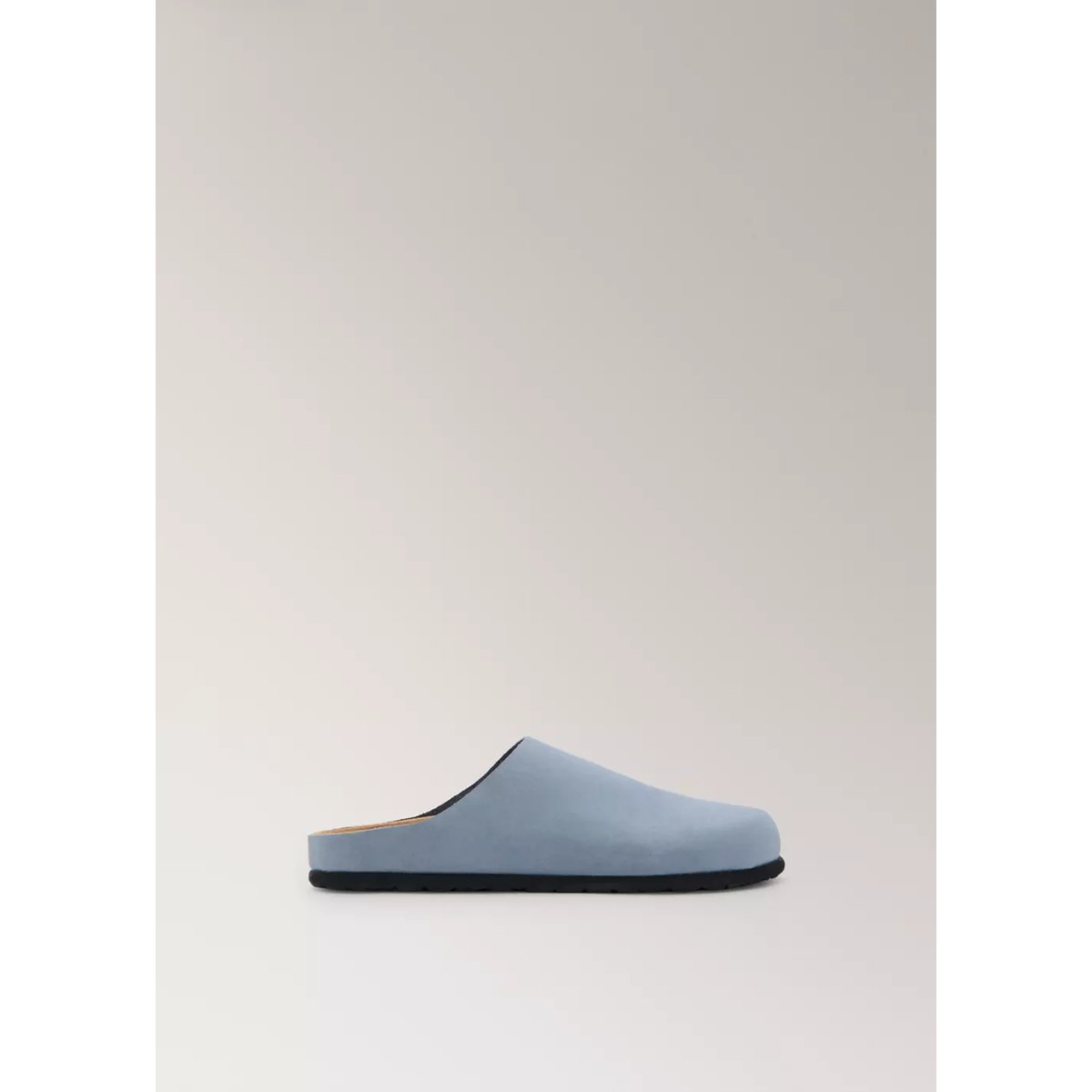 Sabots cuir minimalistes gris, MANGO
