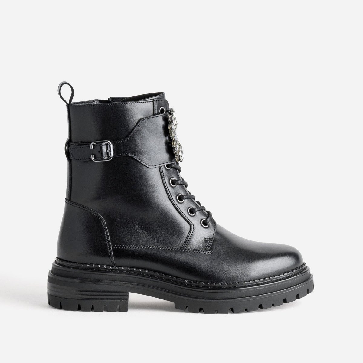 Boots en cuir LITSY noir, TEXTO