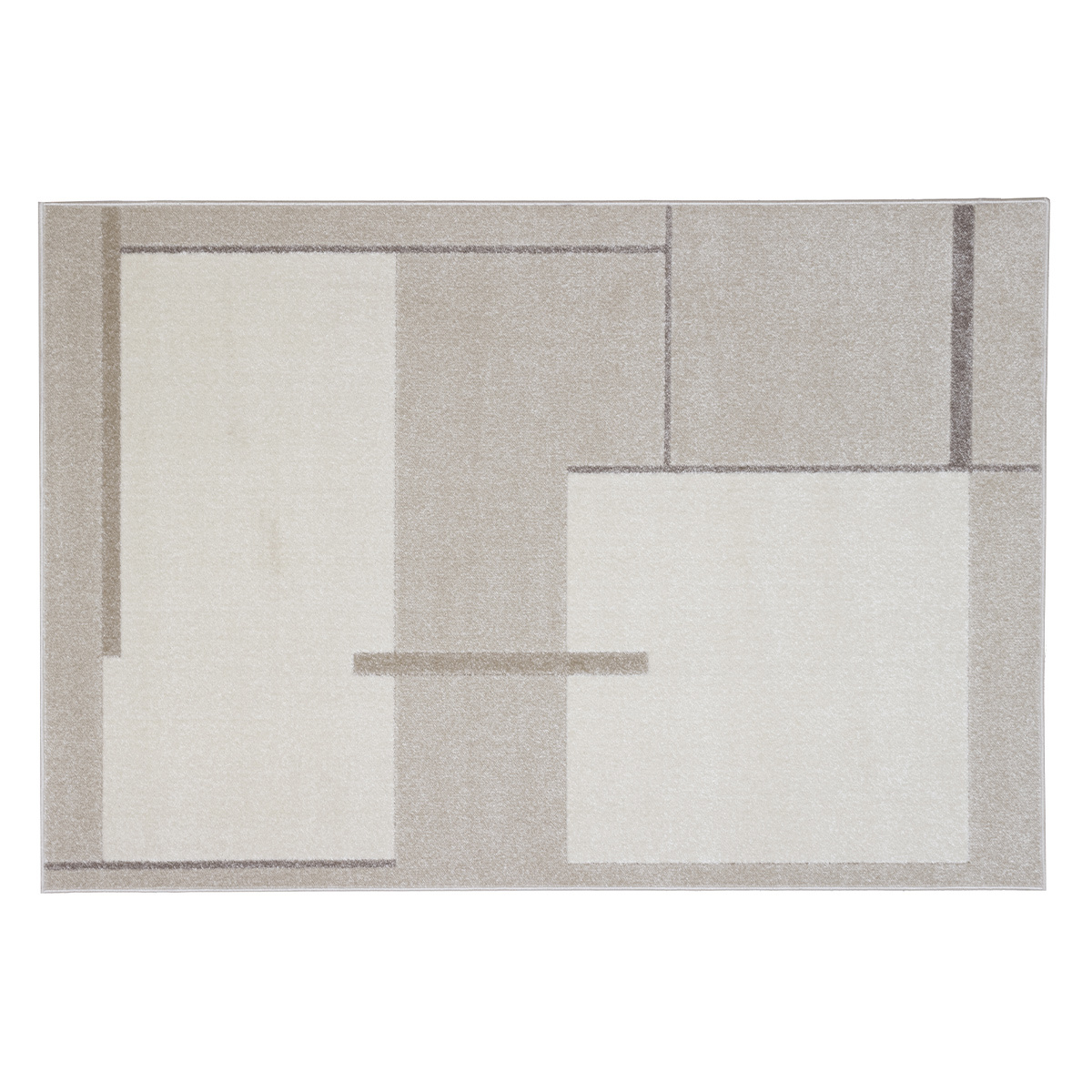 Tapis rectangulaire beige à motifs 150 x 220 cm IRENE beige, MILIBOO