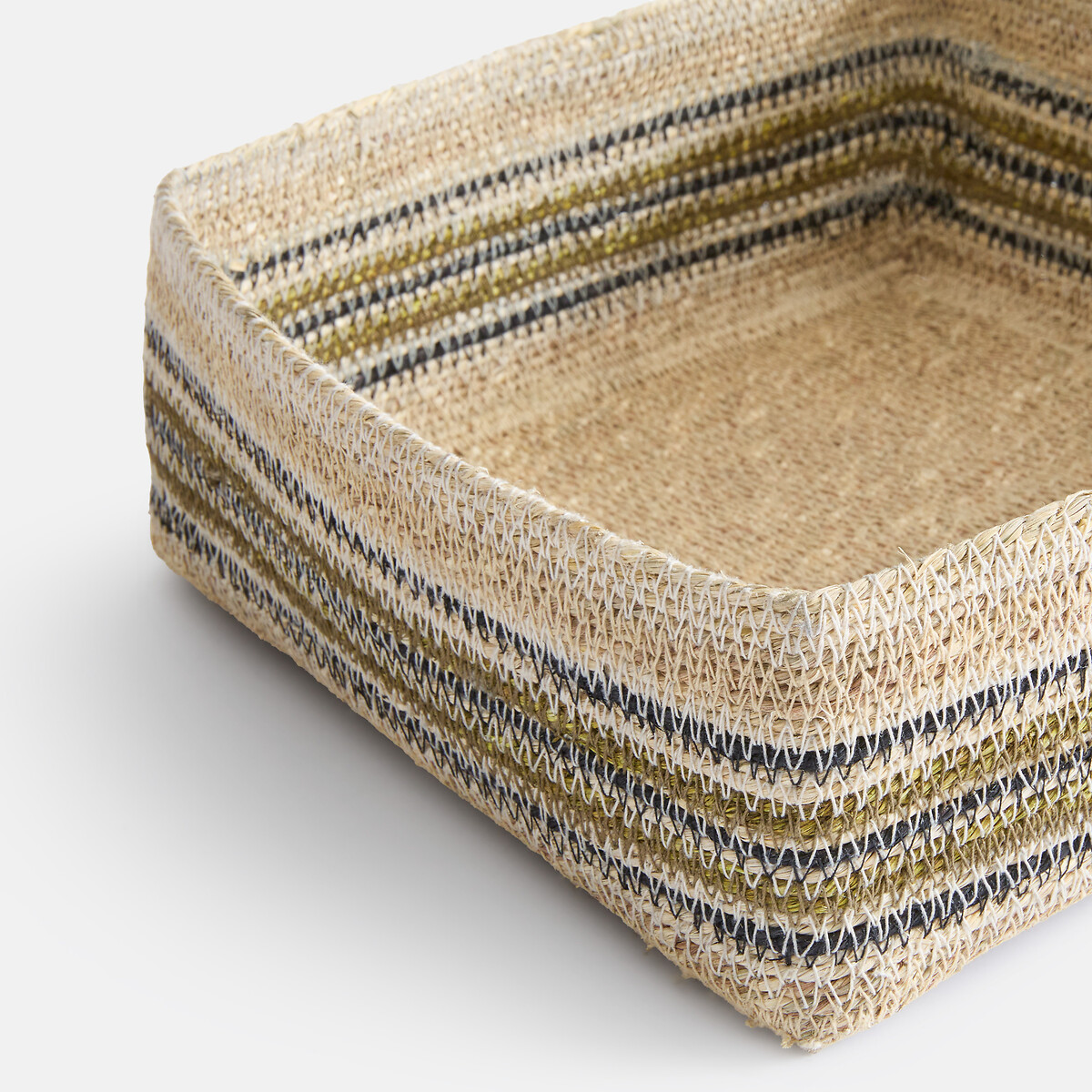 Set of 3 Saski Seagrass Nesting Baskets natural/black, LA REDOUTE INTERIEURS