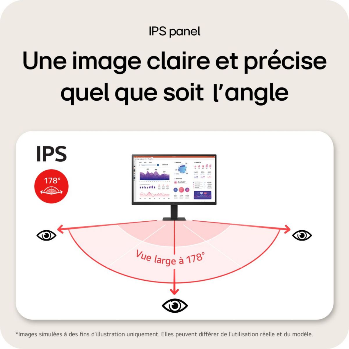 Ecran PC 32U631A-B 32" IPS QHD 100 Hz HDR couleur unique, LG