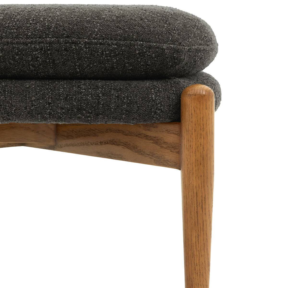 Fairfield Mid-Century Boucle Footstool charcoal, ÉDITÉ