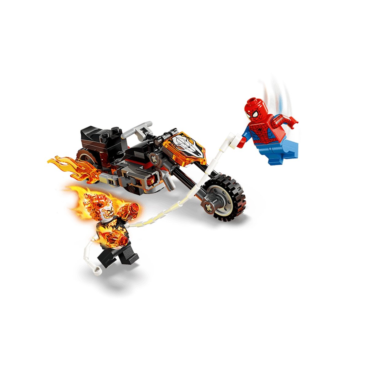 Marvel Spider-Man et sa moto contre Ghost Rider multicolore, LEGO
