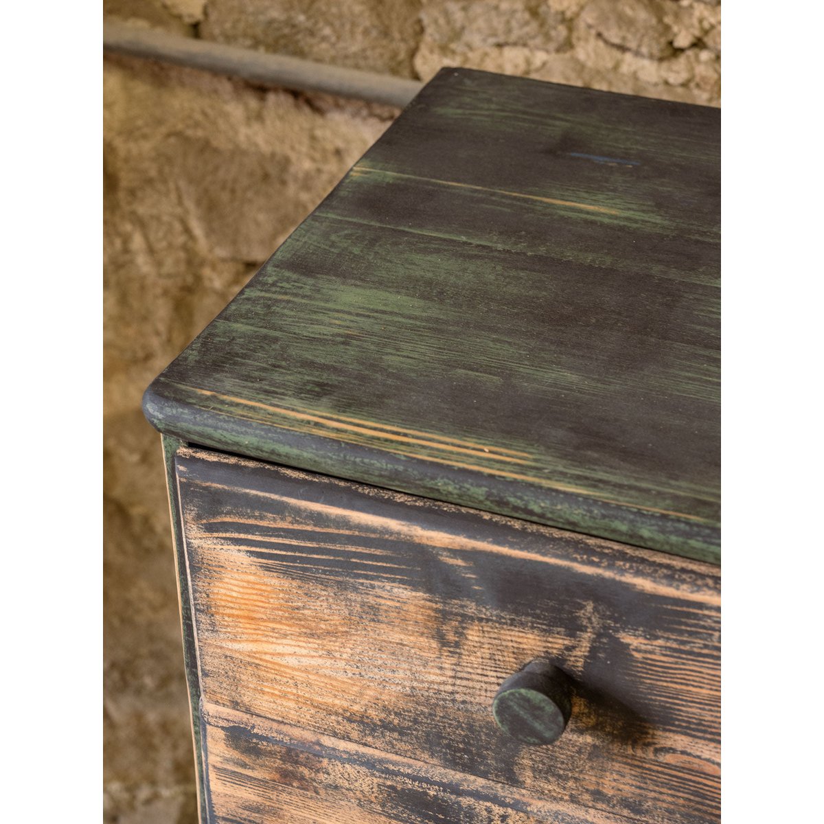 Semainier en bois patiné vert Valery N°147 - Bon état vert, DEBONGOUT