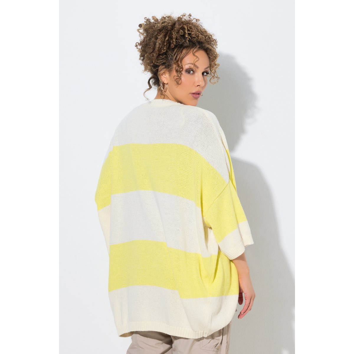 Cardigan à rayures vanille, ULLA POPKEN