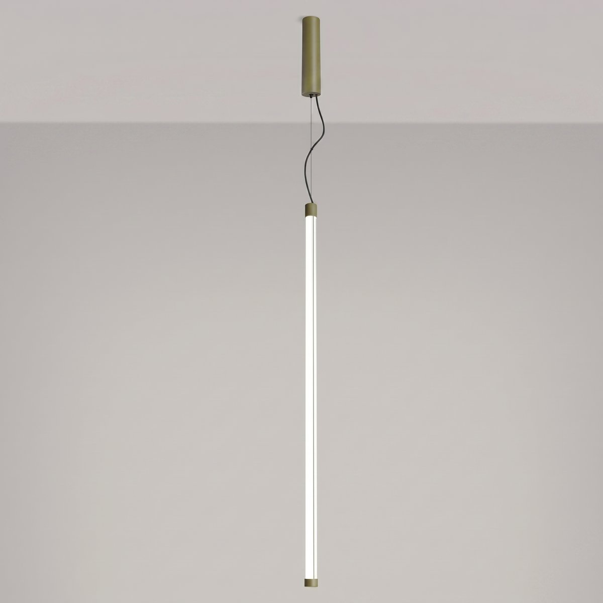 Suspension Acier Vert Olive LED 1 Trang vert olive, EDEN
