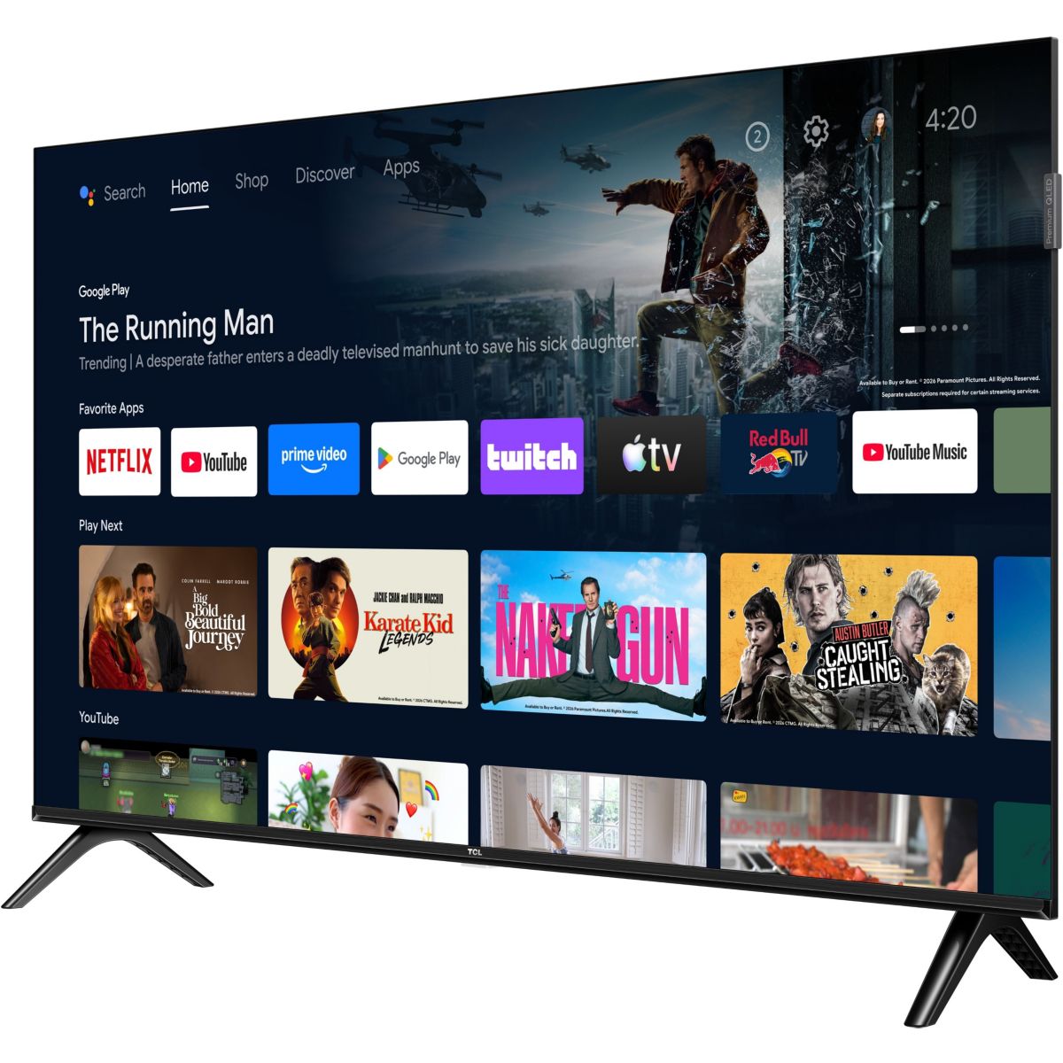 TV QLED 43S5L (2026) 43" (109 cm) noir, TCL