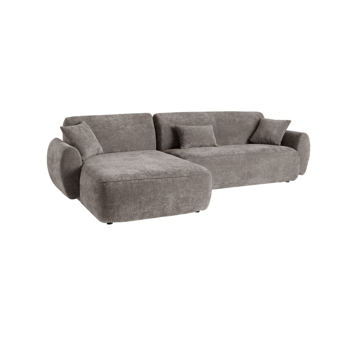 Canapé d'angle tissu - ORUS gris, CAMIF