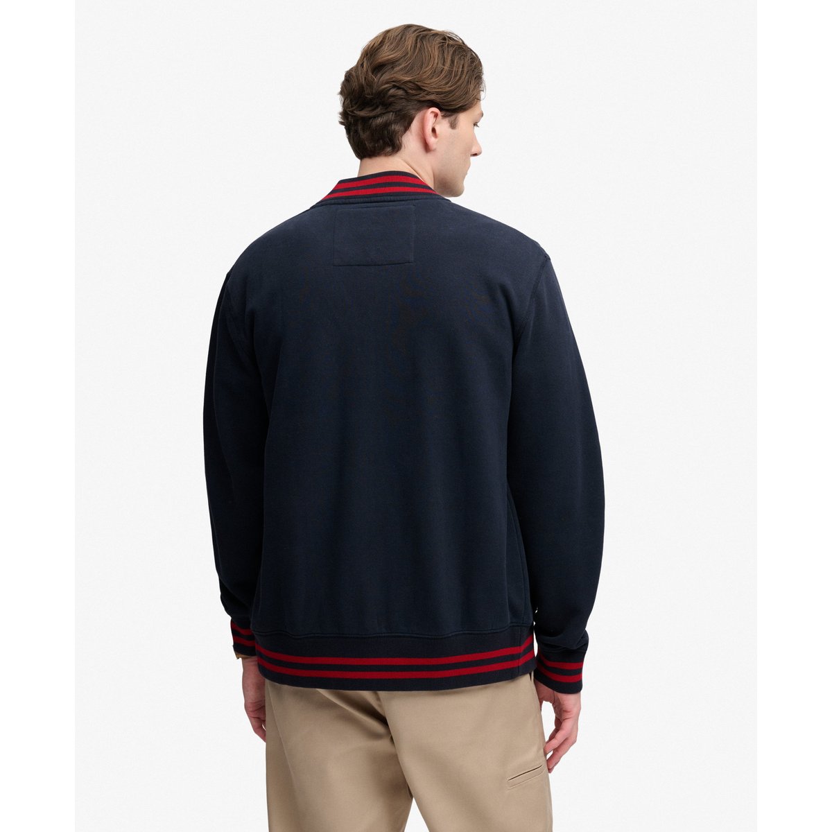 Bomber Track Top Vintage Athletic bleu marine éclipse, SUPERDRY
