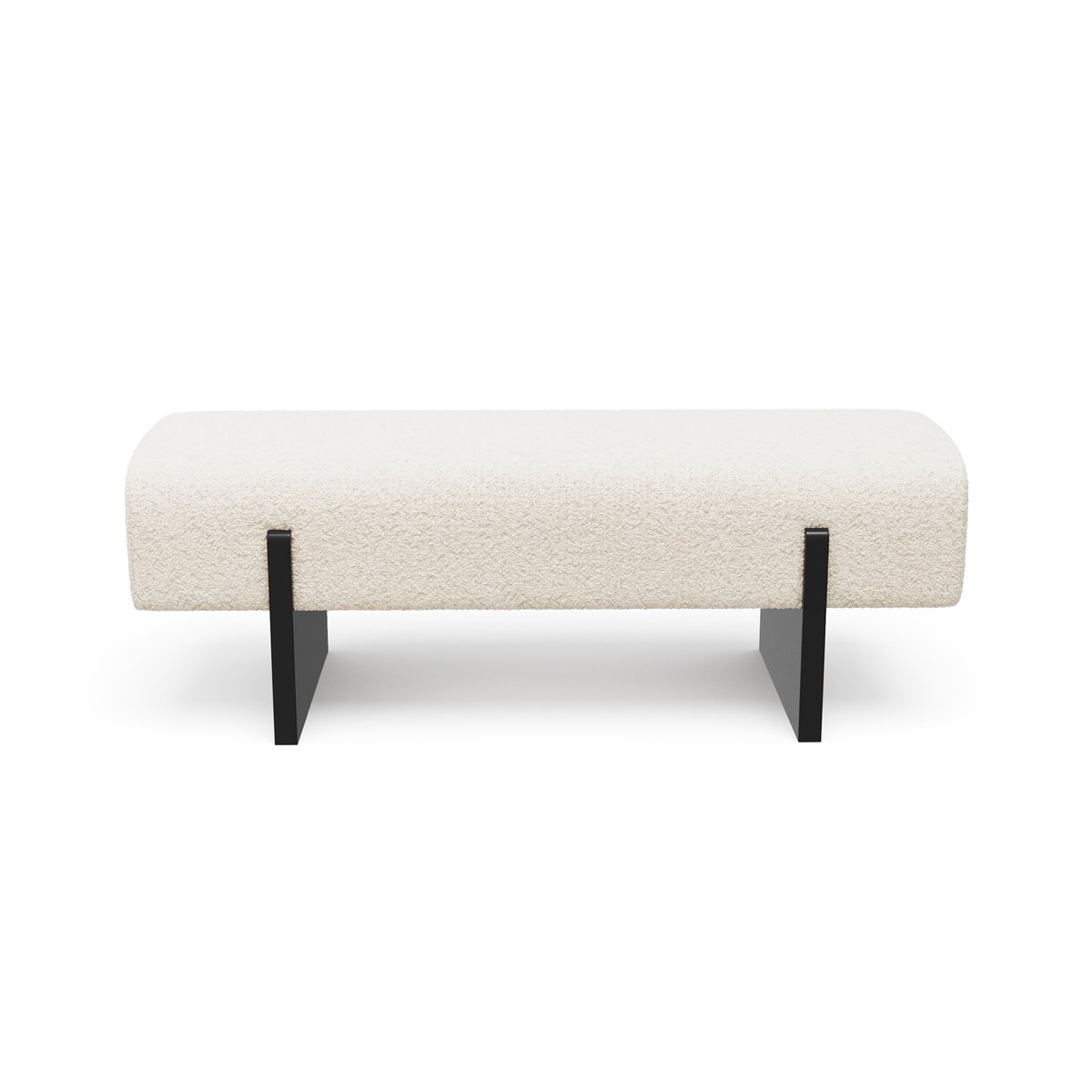 Banc en tissu bouclette VOG crème, SIA HOME