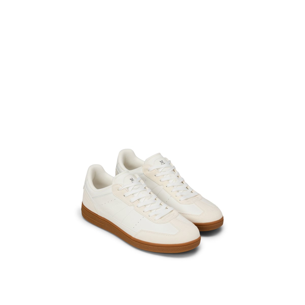 Sneaker modèle Charlie en cuir de vache noble blanc naturel, MARC O'POLO