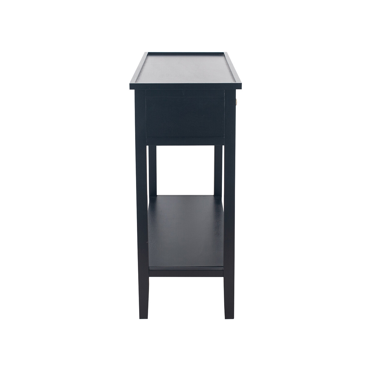 Luxe Pine Wood 2 Drawer Console Table black, SO'HOME