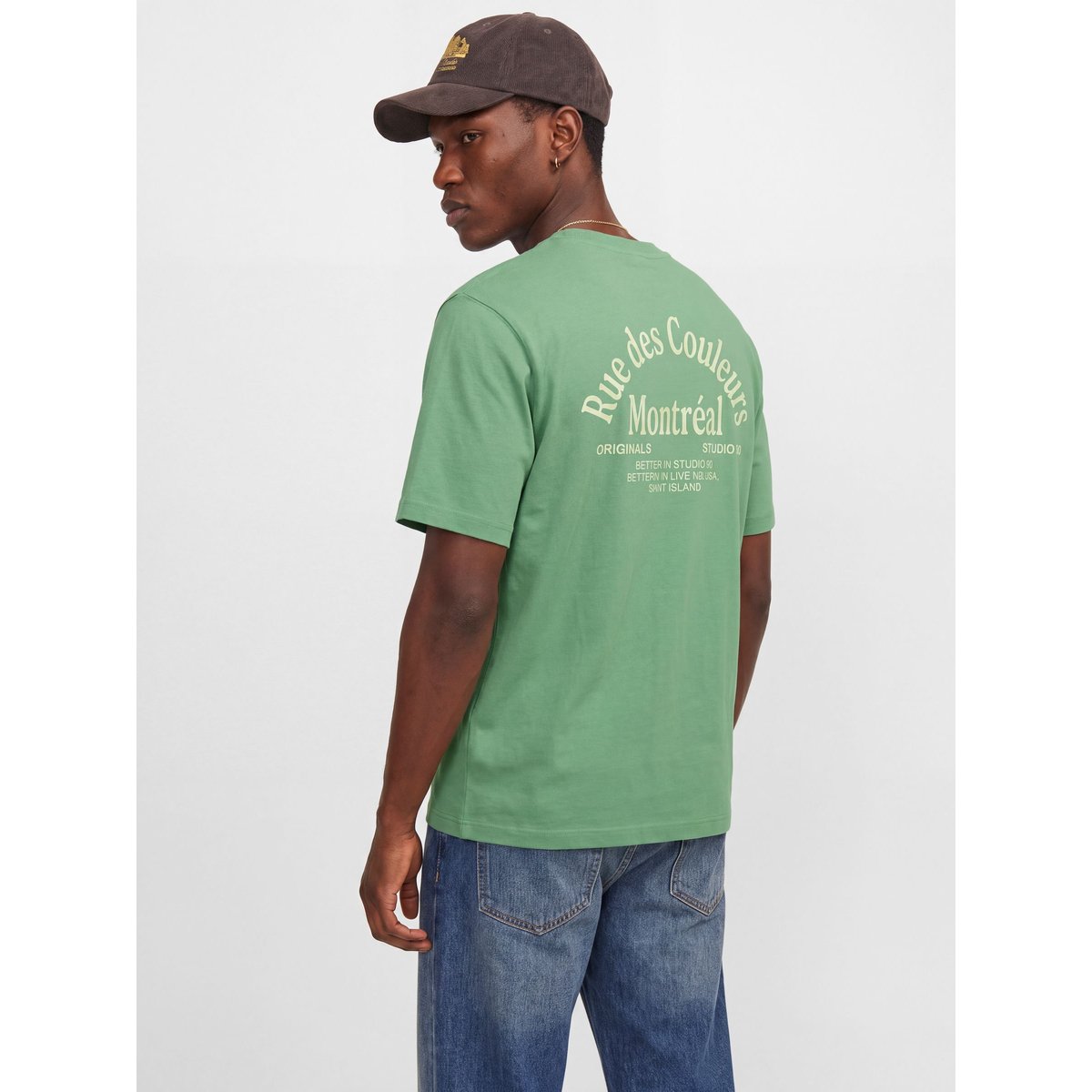 T-Shirt verte - shale green 1, JACK & JONES