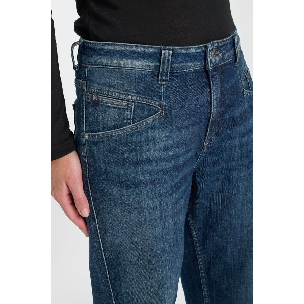 Jeans loose, large 400/60 girlfriend , 7/8ème blue, LE TEMPS DES CERISES