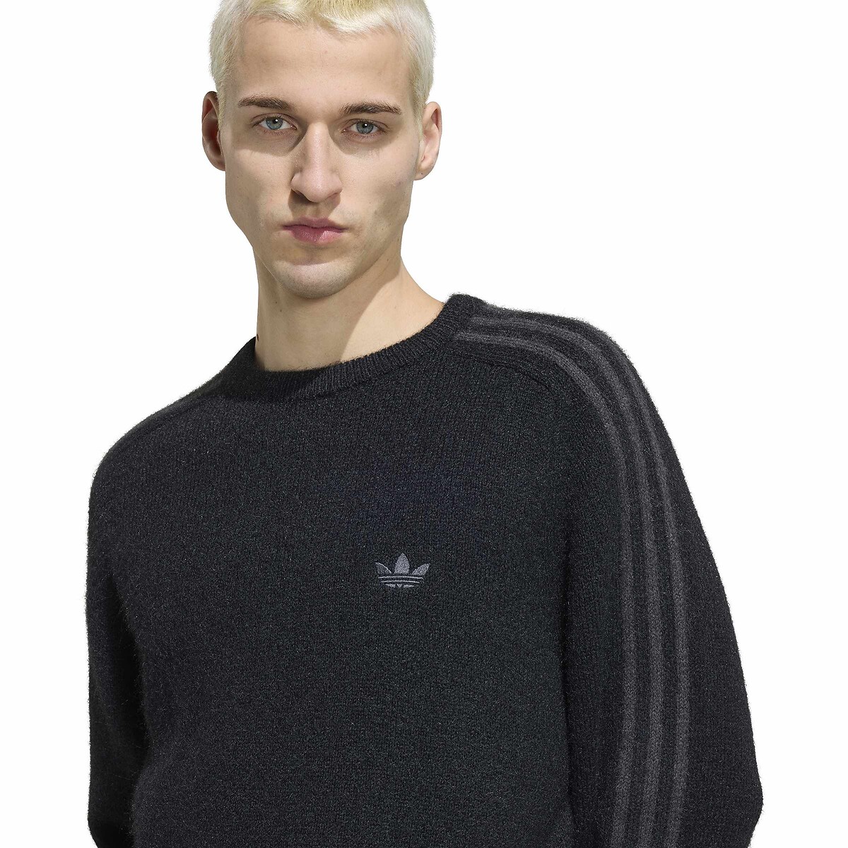 Pull col rond noir, adidas Originals