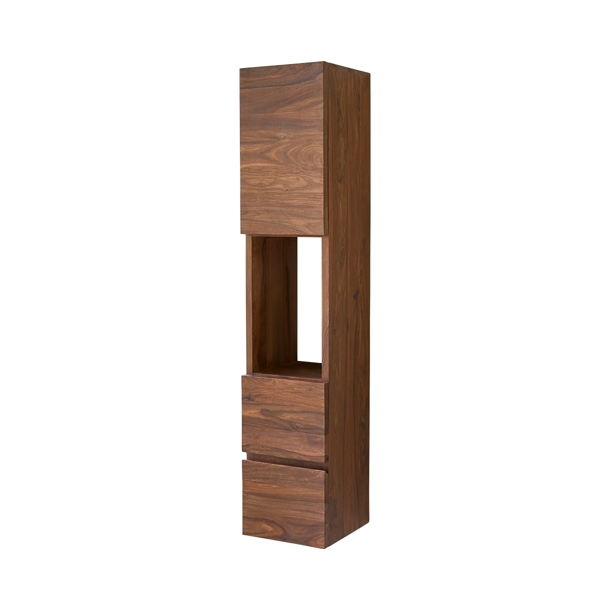 Colonne de salle de bain en Palissandre massif, NOVA marron, TIKAMOON