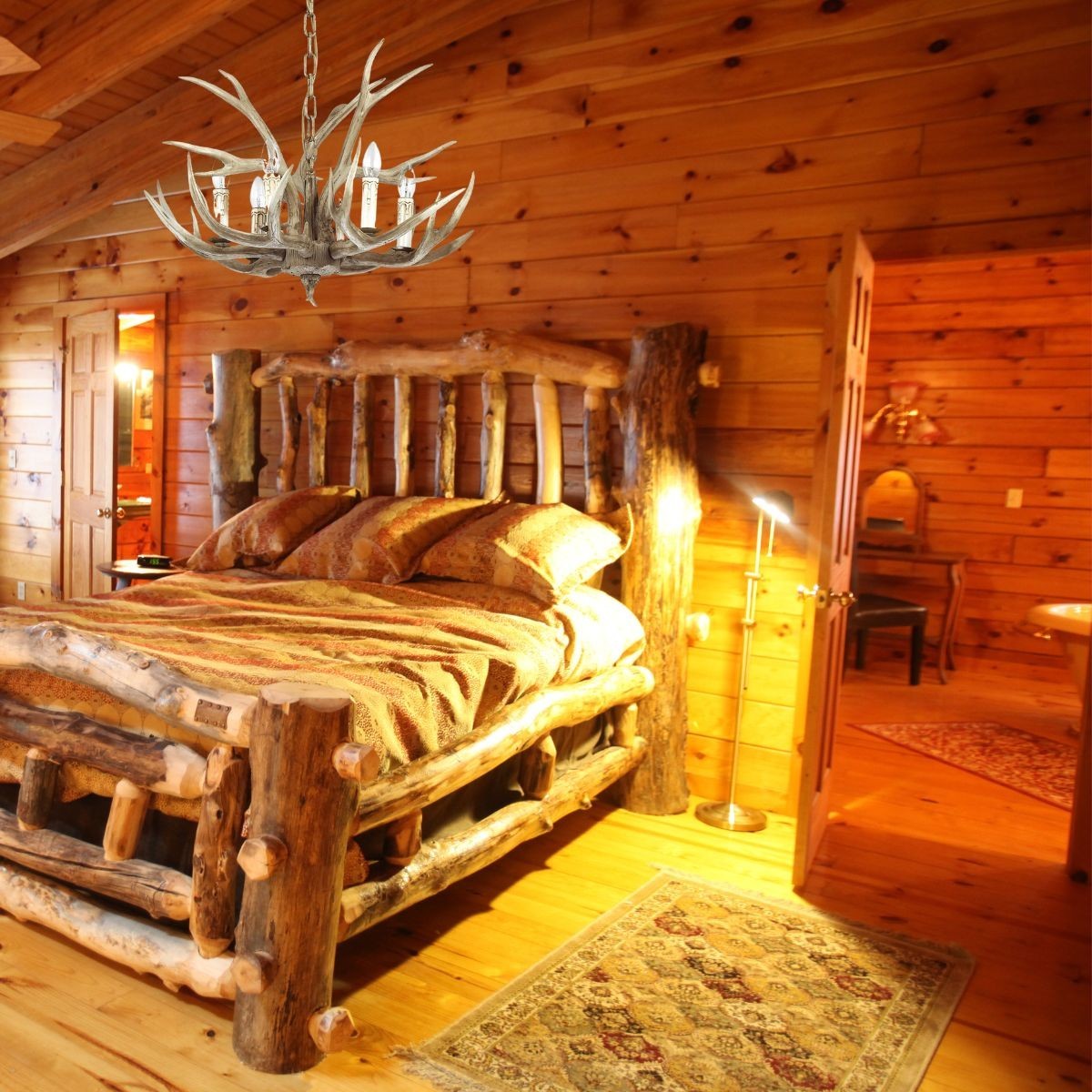 Lustre CHALET marron, IDEAL LUX