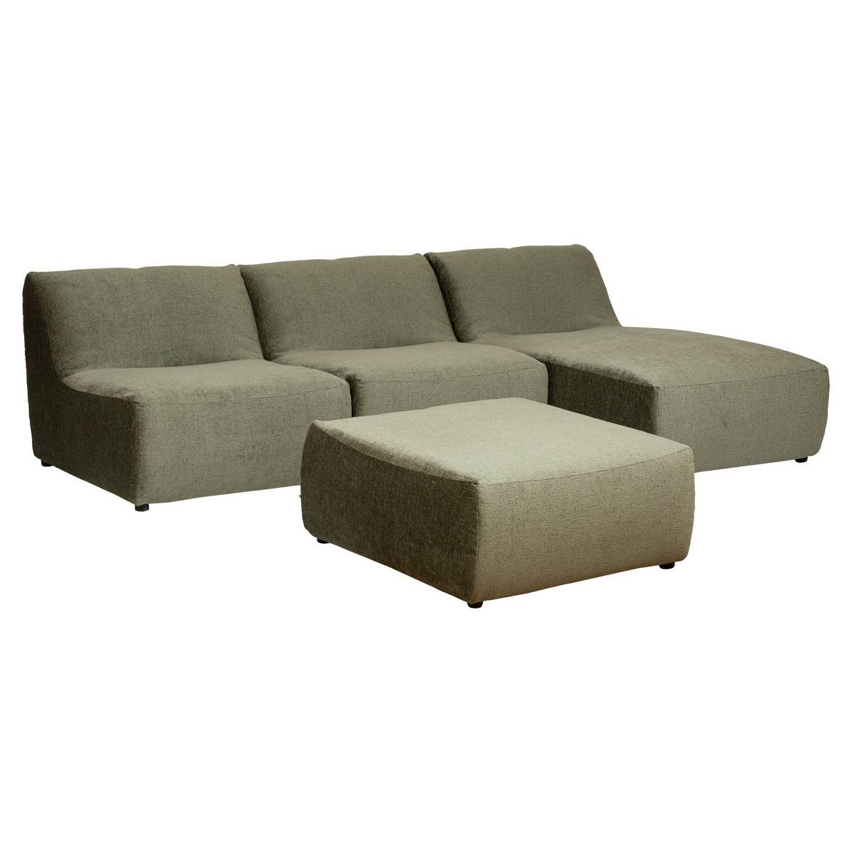 Pouf modulable canapé MAVUNO vert, ATMOSPHERA