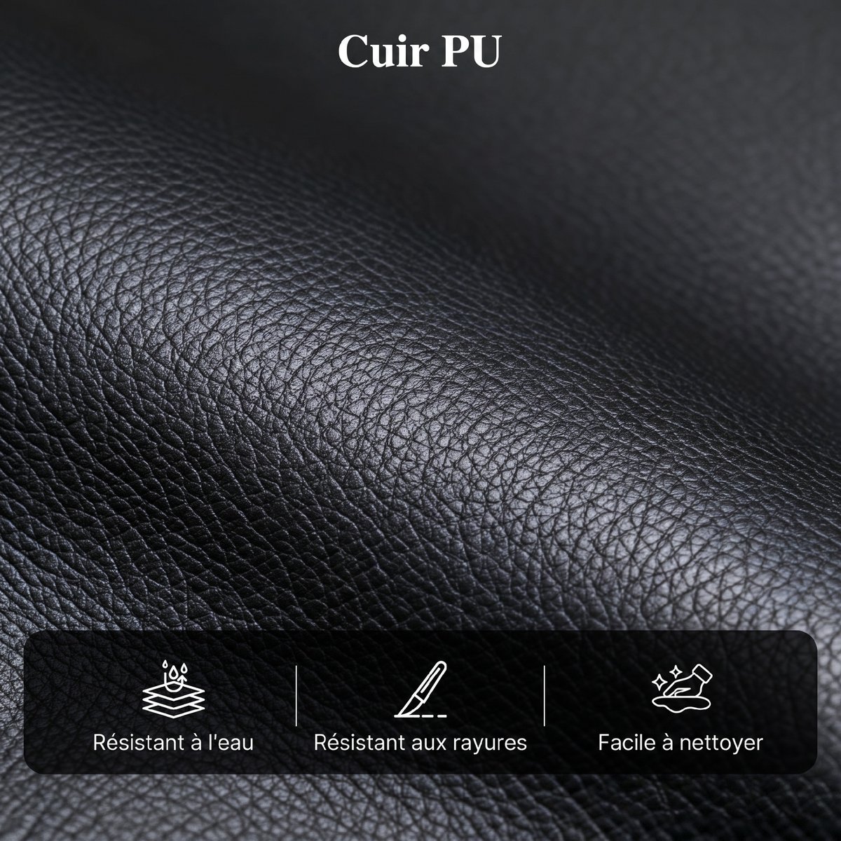 Fauteuil releveur électrique PU Noir noir, HOMCOM