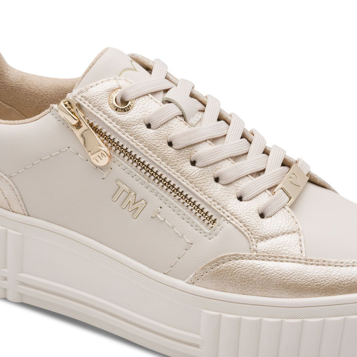 Basket à talon beige crème, MARCO TOZZI