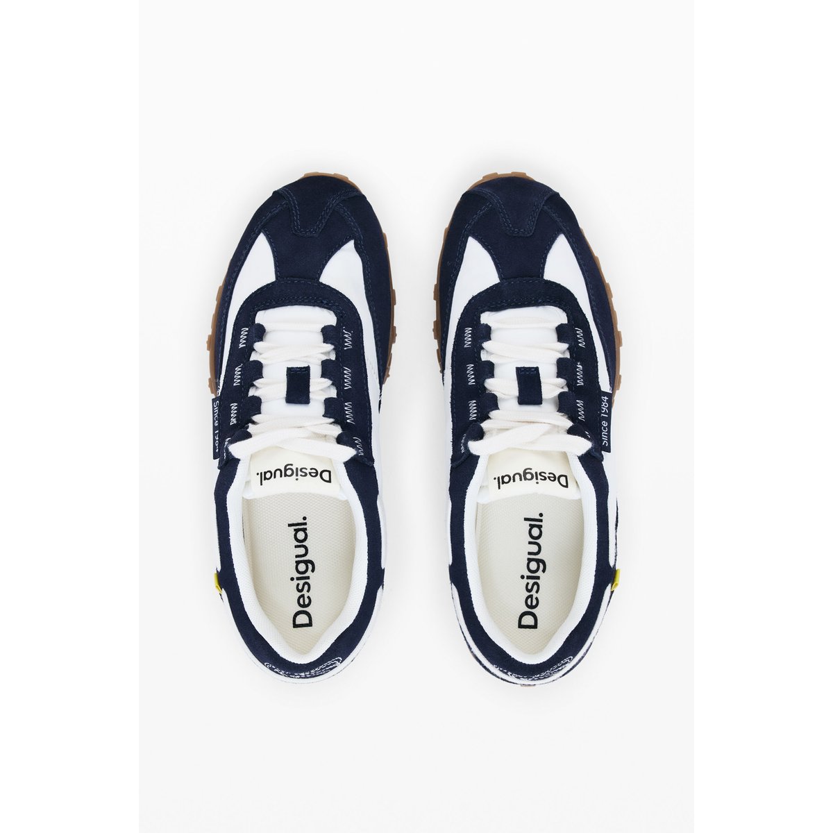 BASKETS EN CUIR BASSES bleu, DESIGUAL