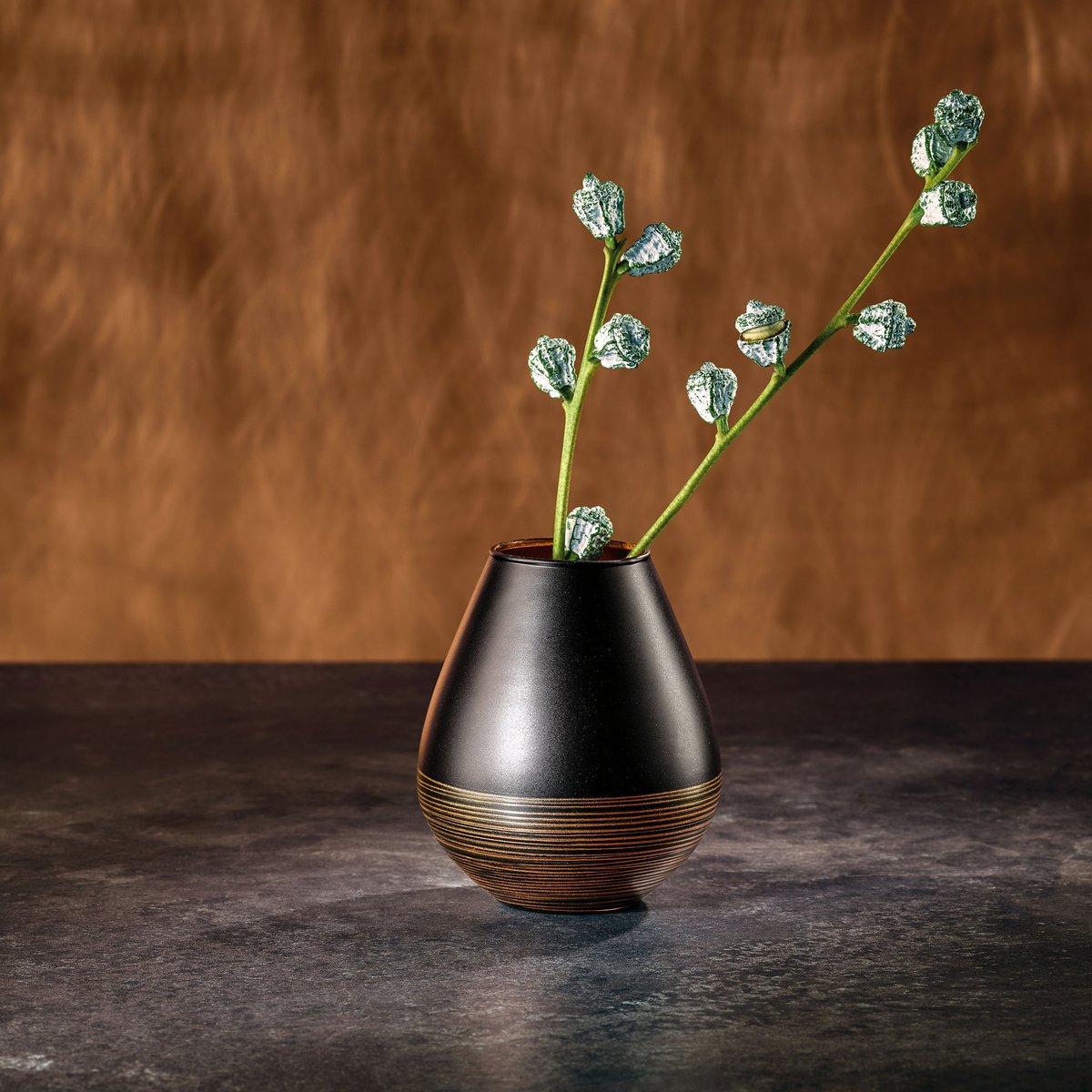 Vase Soliflore Petit MANUFACTURE noir, VILLEROY & BOCH