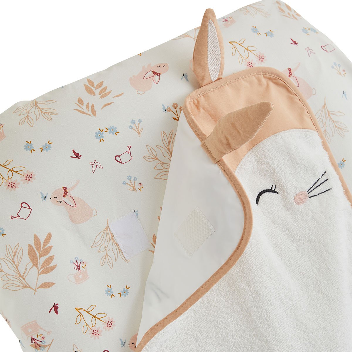 Housse de matelas à langer + tapis de change Praline peche, PETIT BEGUIN