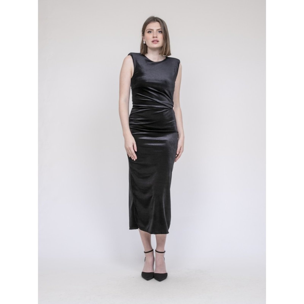 Robe Longue Velours Icassie noir, DONA LISA
