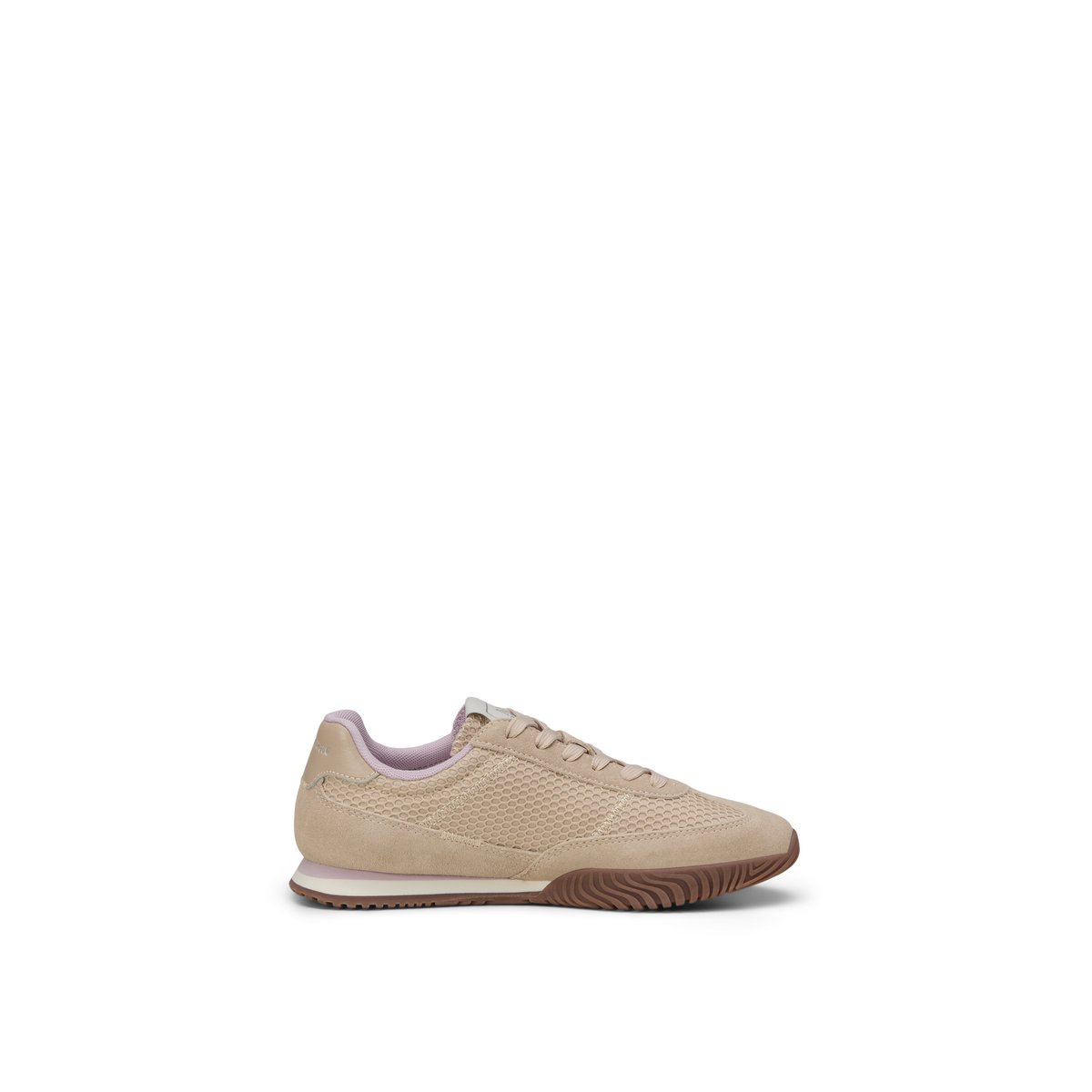 Baskets Modèle Gustafina en cuir et polyester beige, MARC O'POLO
