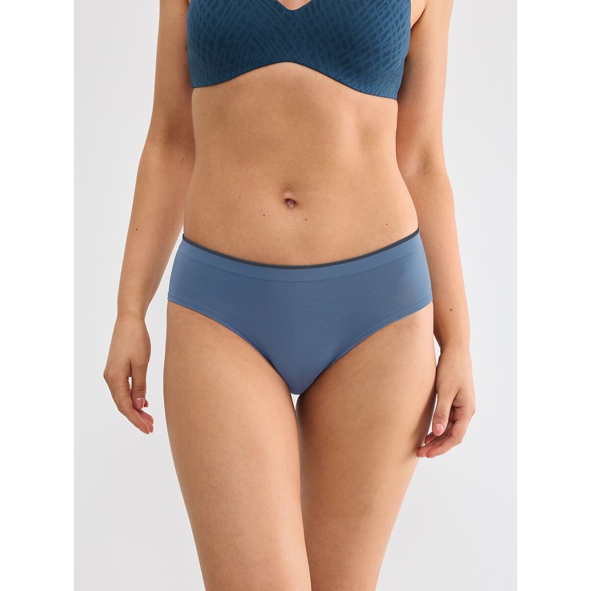 Pack of 2 Plain Hipster Knickers dark blue+light blue, SLOGGI