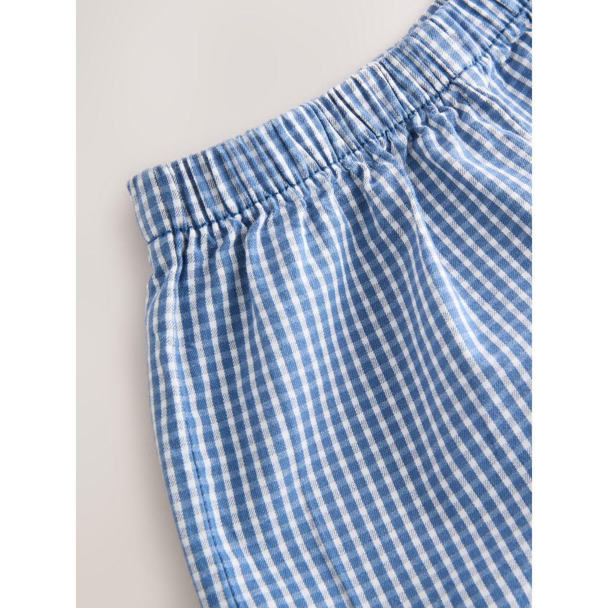 Ensemble coordonné avec chemisier et short vichy marine, NEXT