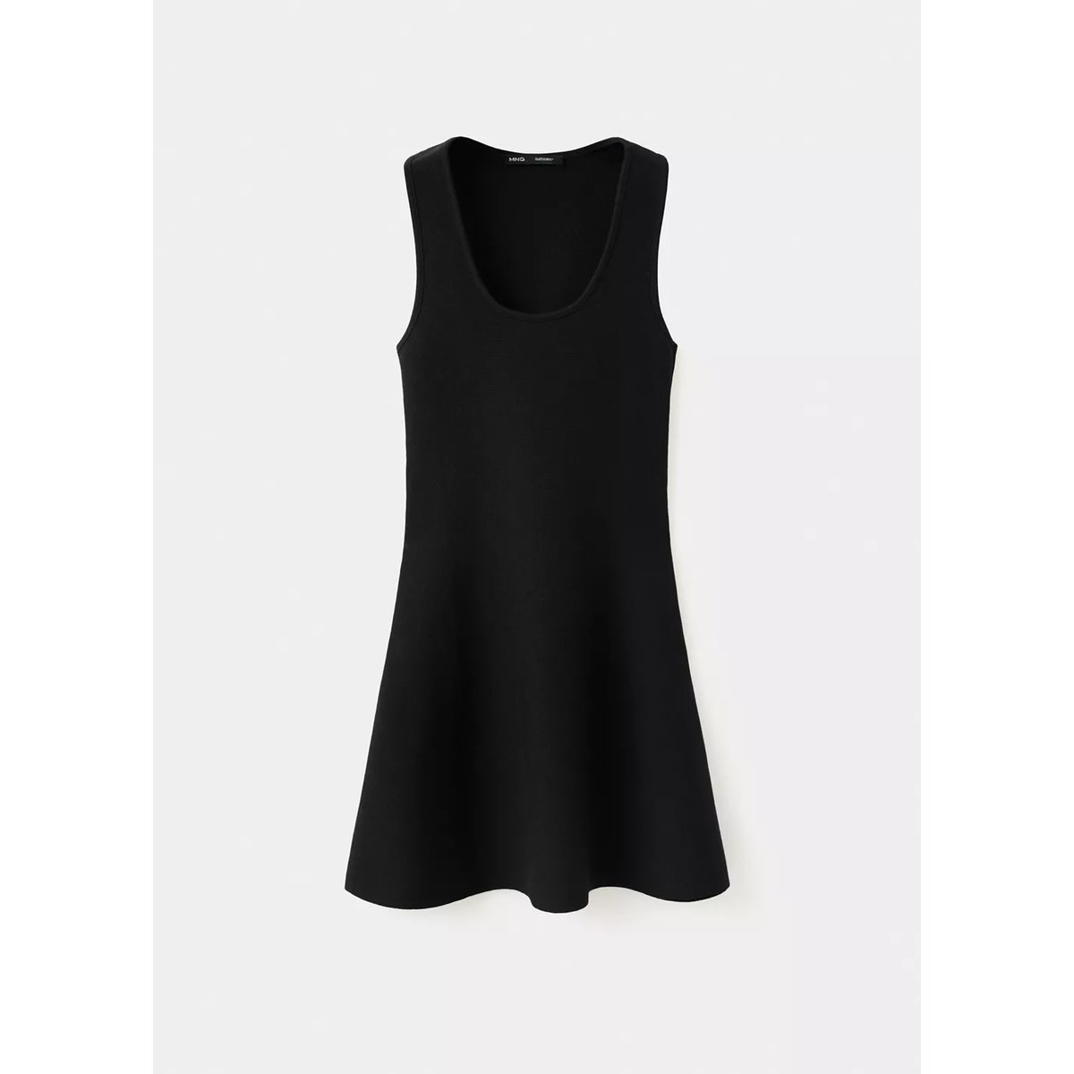 Robe maille fine évasée noir, MANGO