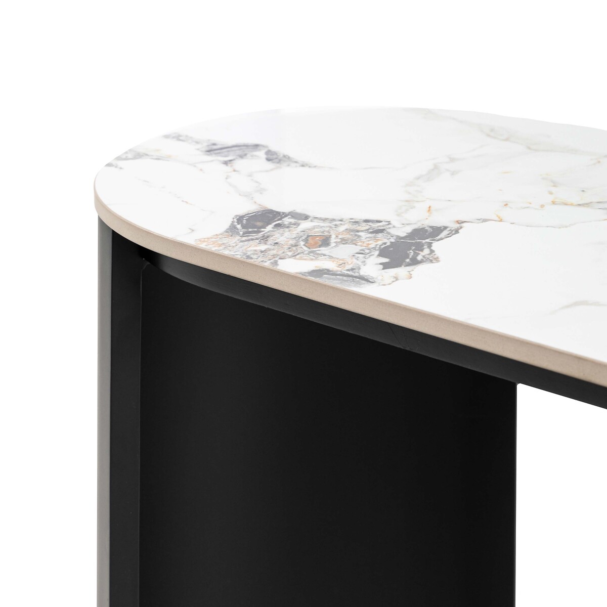 Maurice Marble & Metal Console Table white marble, ÉDITÉ