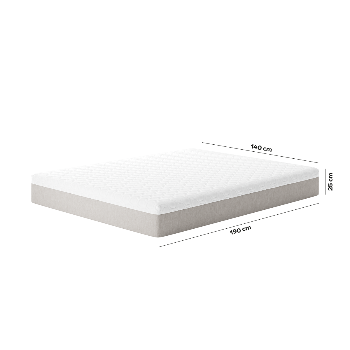 Matelas Mousse Octaspring blanc, SLOME