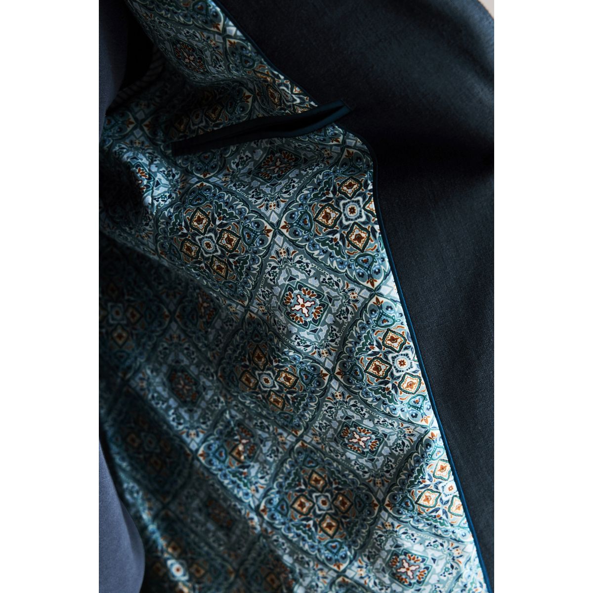 Blazer en lin bleu marine, NEXT