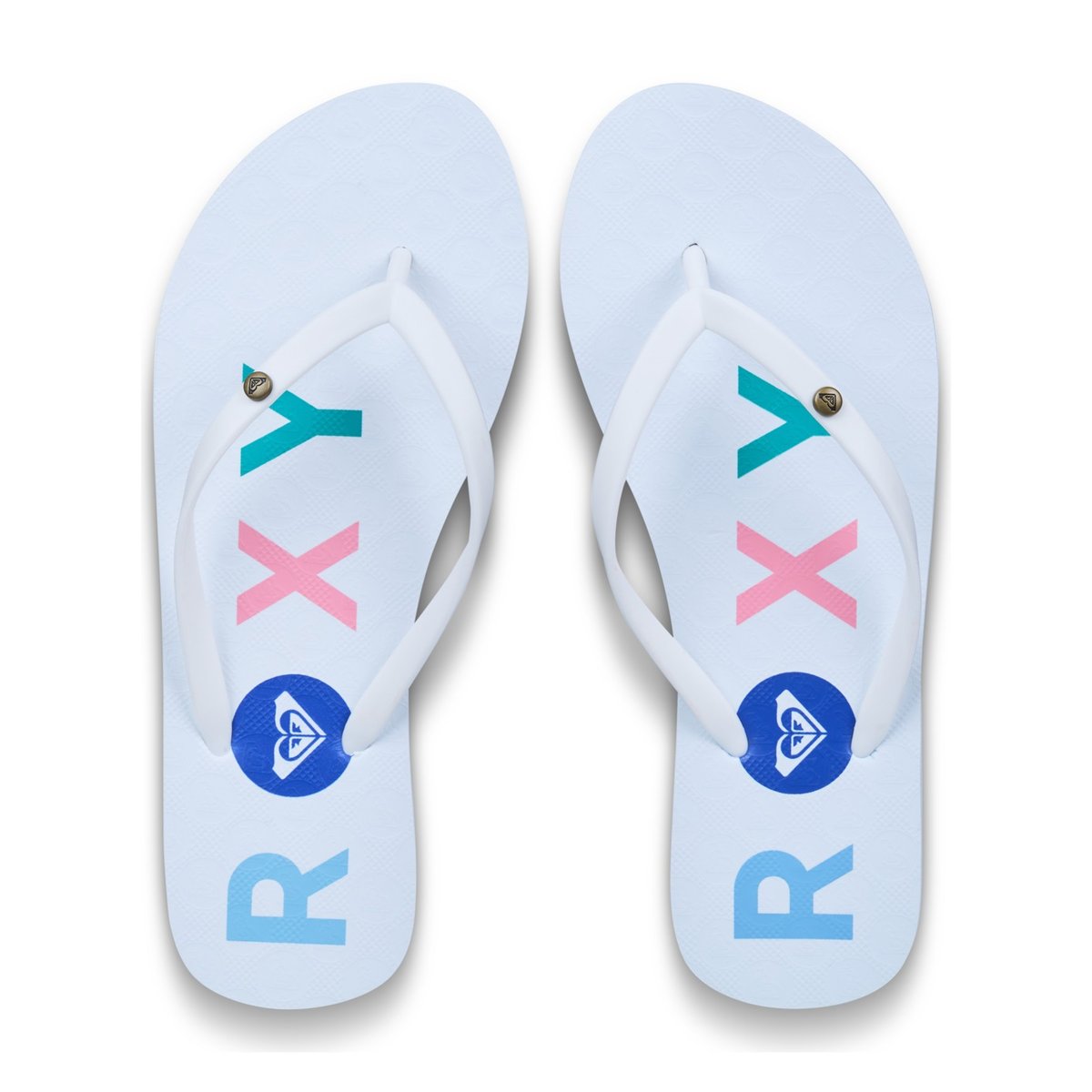 Tongs SANDY. blanc white multi 1, ROXY
