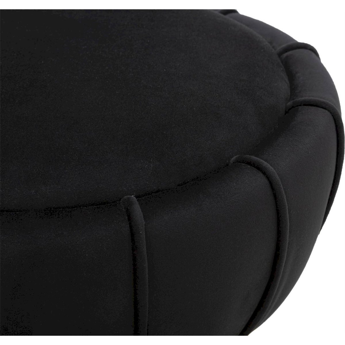 Tabouret sablier assise douce et chic GLAM noir et doré, RECOLLECTION