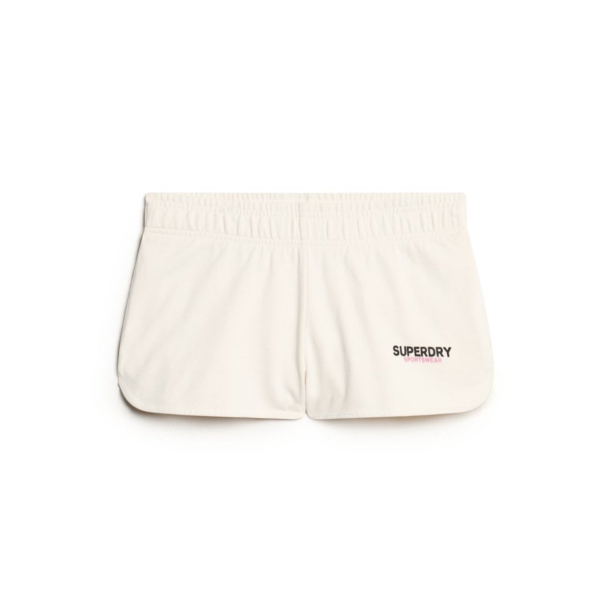 Short de course Sportswear Logo riz blanc, SUPERDRY