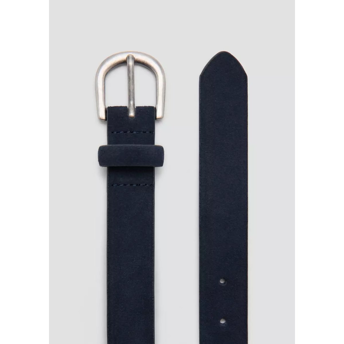 Ceinture en cuir bleu marine, MANGO KIDS