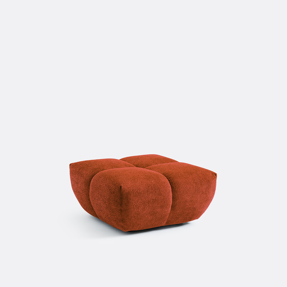 Pouf, tissu relief, L83 cm, Nuria terracotta, LA REDOUTE INTERIEURS