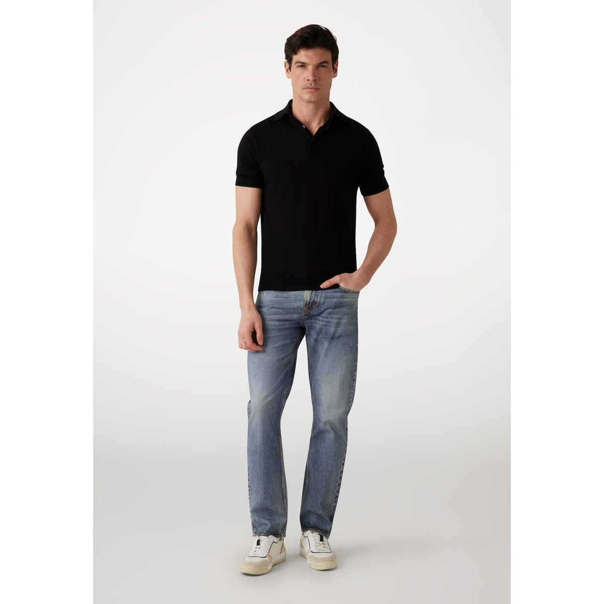 Jean Slim Imprimé Angels bleu, GUESS