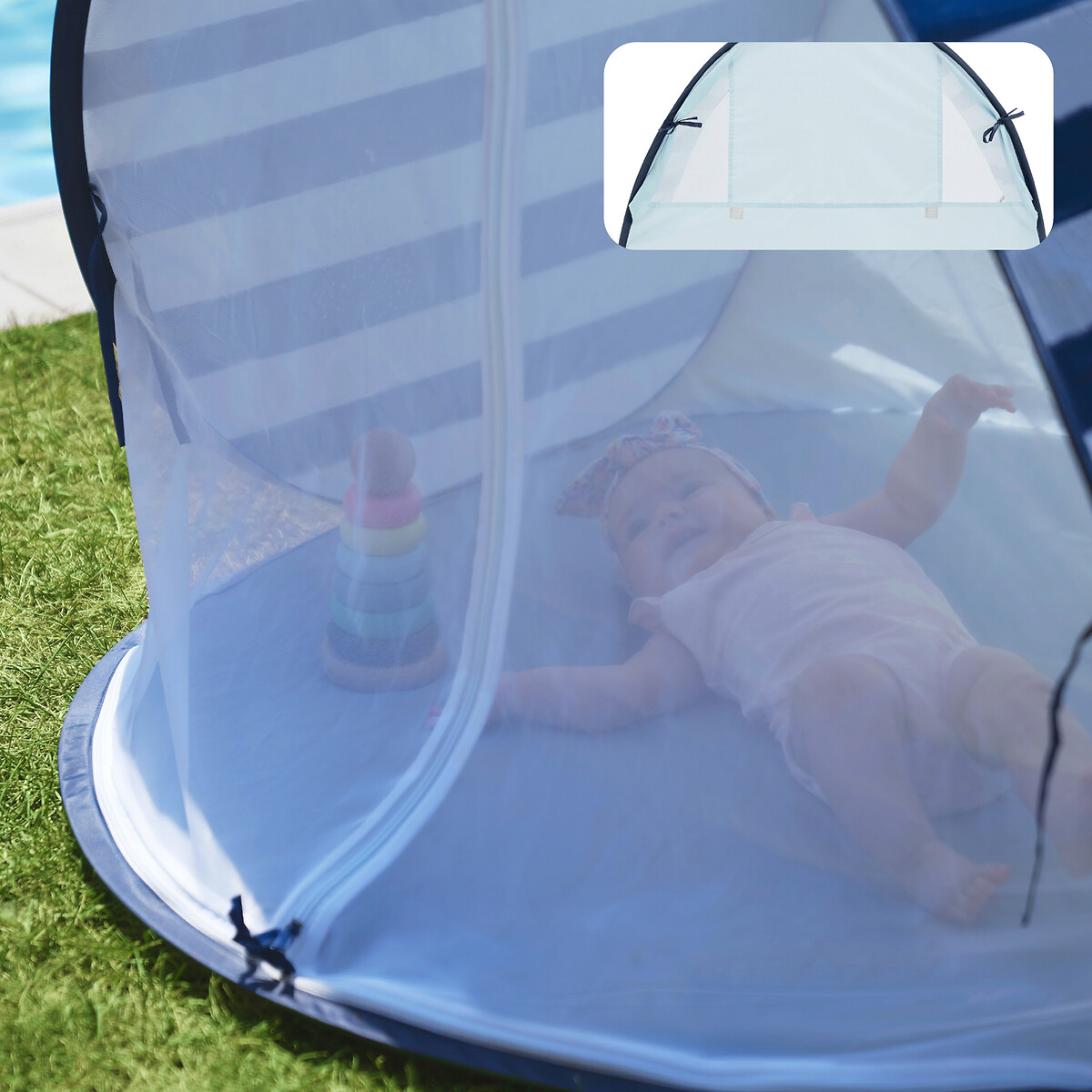 Tente protection uv haute protection 50 bleu foncé, BABYMOOV