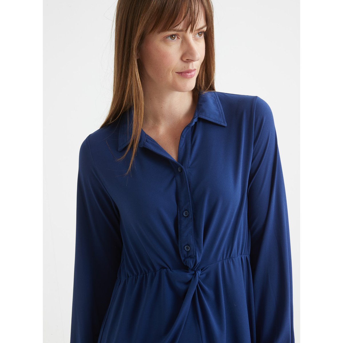 Robe en maille effet noué marine, DAXON