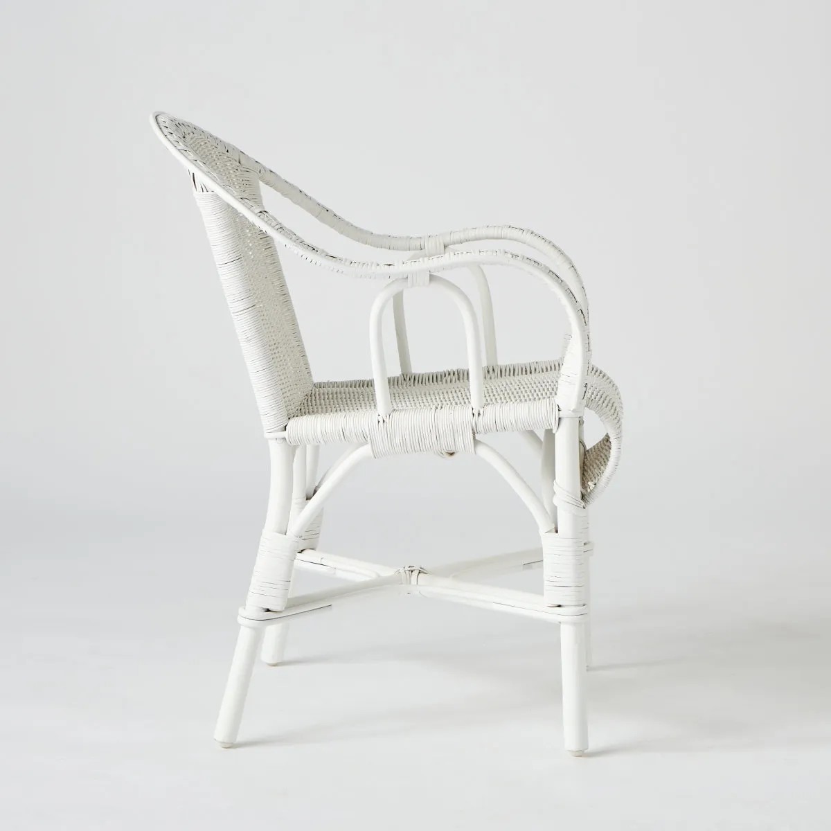 Fauteuil en rotin PRIMAVERA blanc, KOK