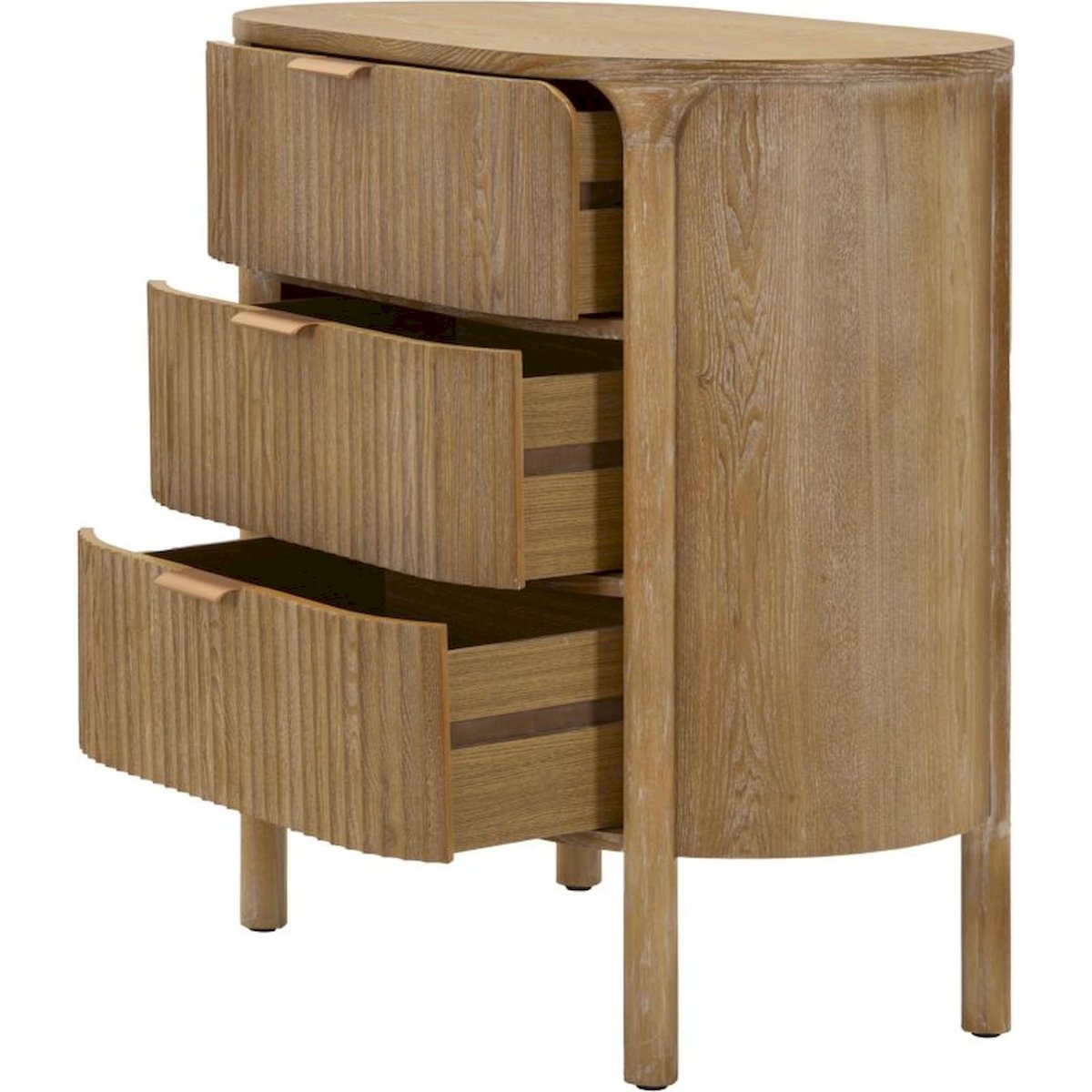 Commode 3 tiroirs en sapin et fer MODERN bois naturel, RECOLLECTION