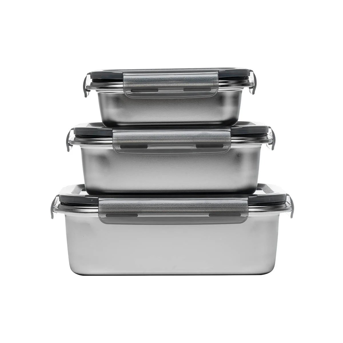 3 boites rectangulaires argenté, LAGUIOLE CUISSON