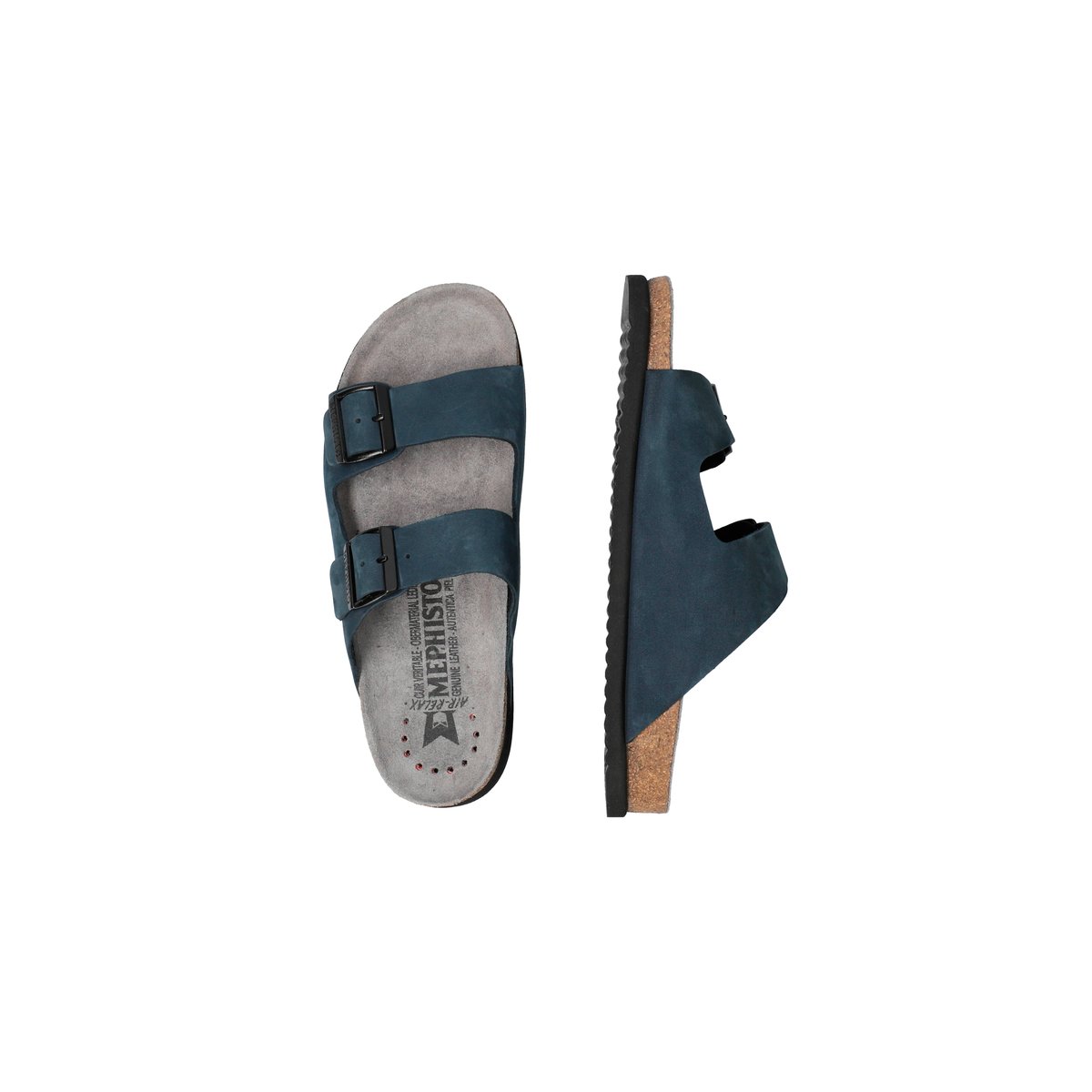 Mules Cuir Nerio marine, MEPHISTO