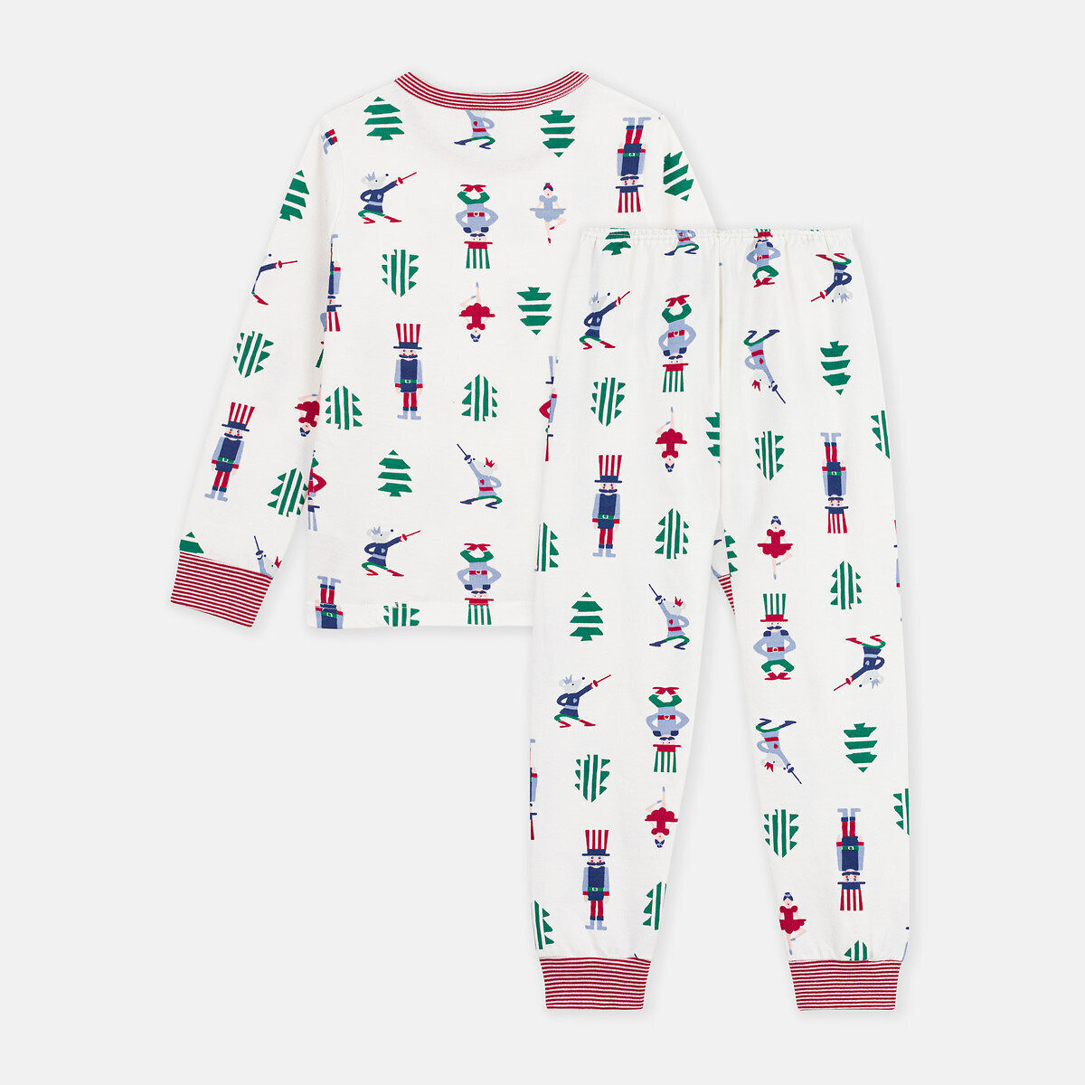 Pyjama en molleton, imprimé Casse-Noisette imprimé fond blanc, PETIT BATEAU